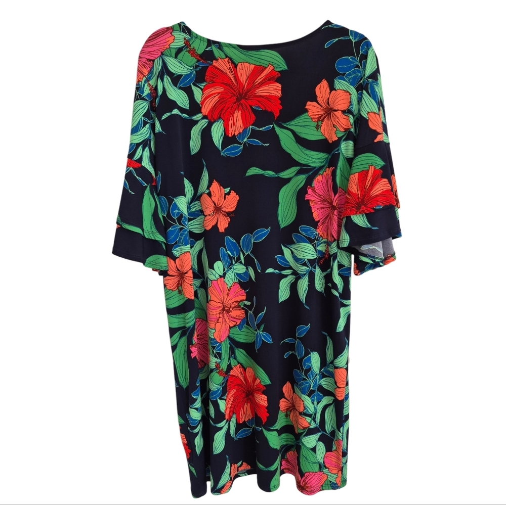 RUBY RD. Navy Tropical Dress - Picture 4 of 6